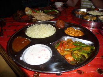 non-veg thali at Gandhi Mahal