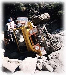 A roll between the boulders